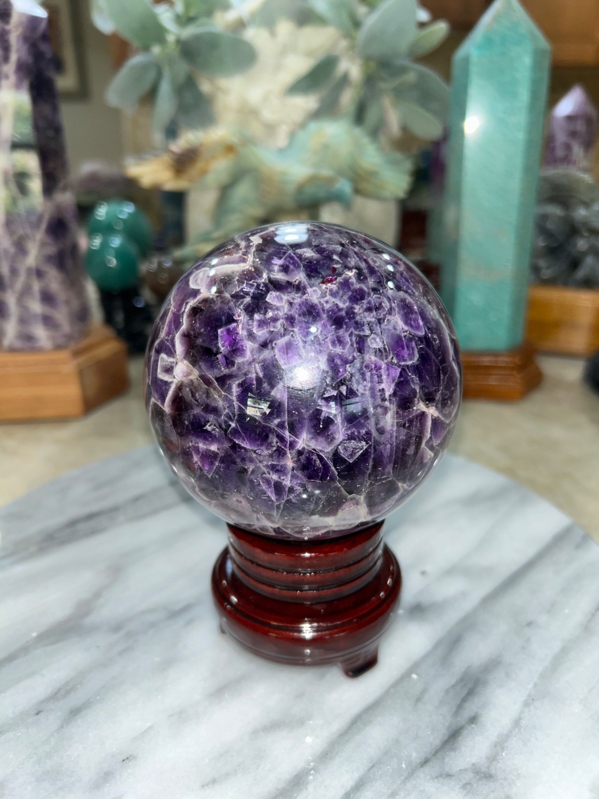 Dream AMETHYST sphere with stand