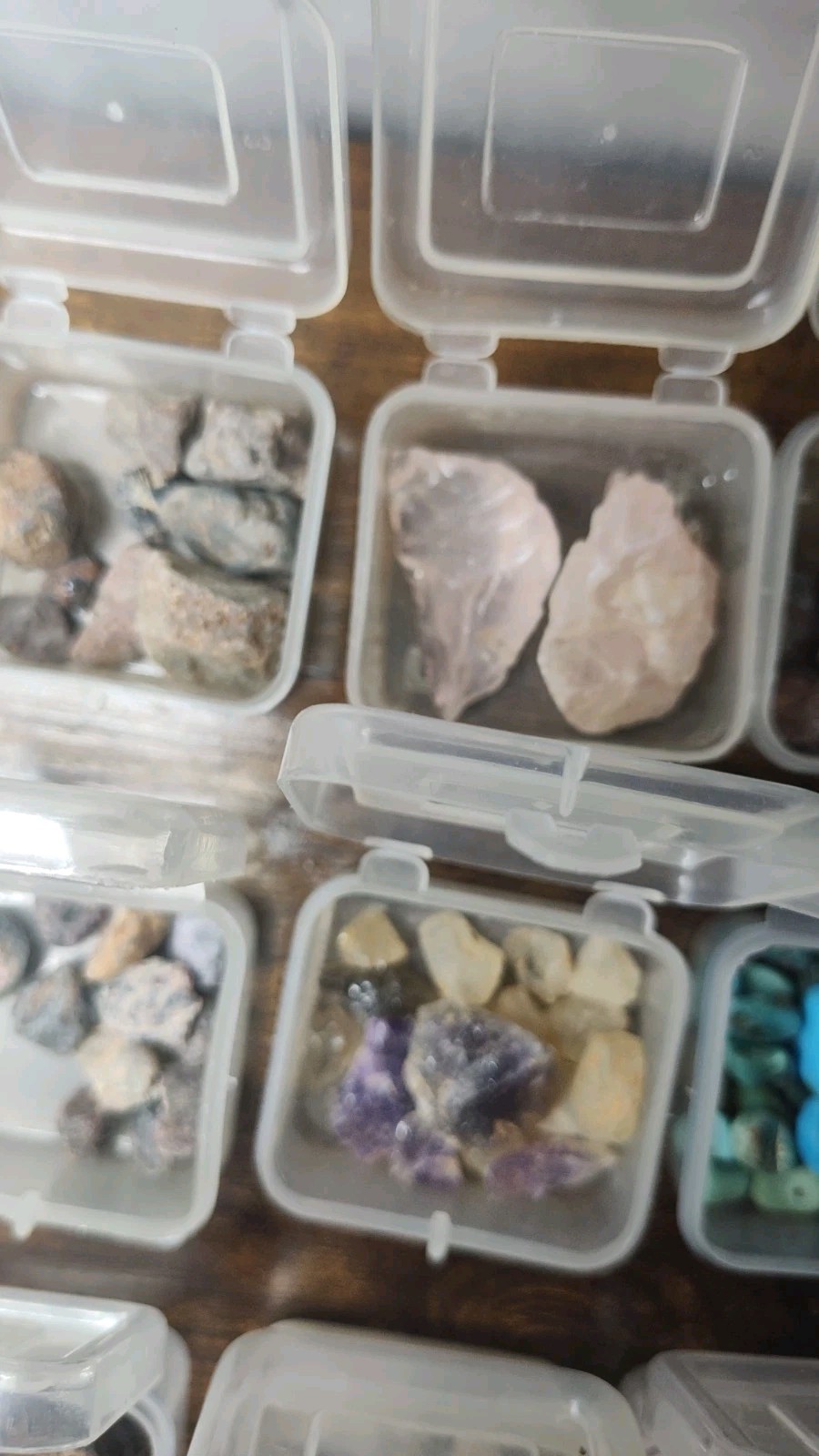 Huge Mixed Crystal & Gemstone Lot-Rough And Tumbled Specimens With Organizer
