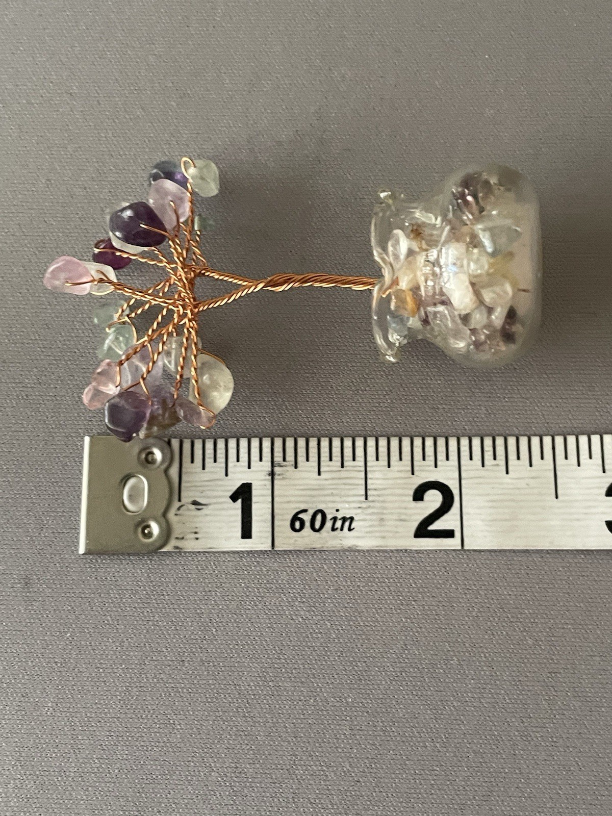 Fluorite Crystal/Gemstone Mini Tree In Pot Chips 19G 2 1/2″ x 1″