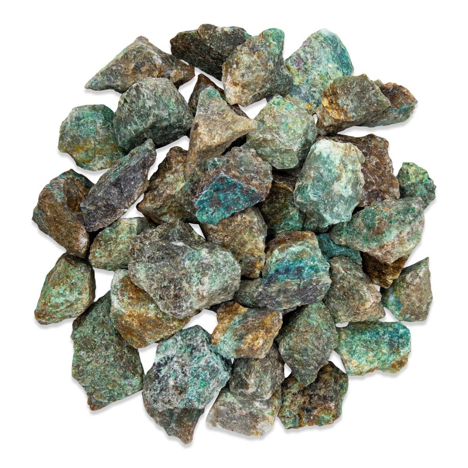 Rough Chrysocolla Crystals – Bulk Raw Gemstones – Healing Crystals from Brazil