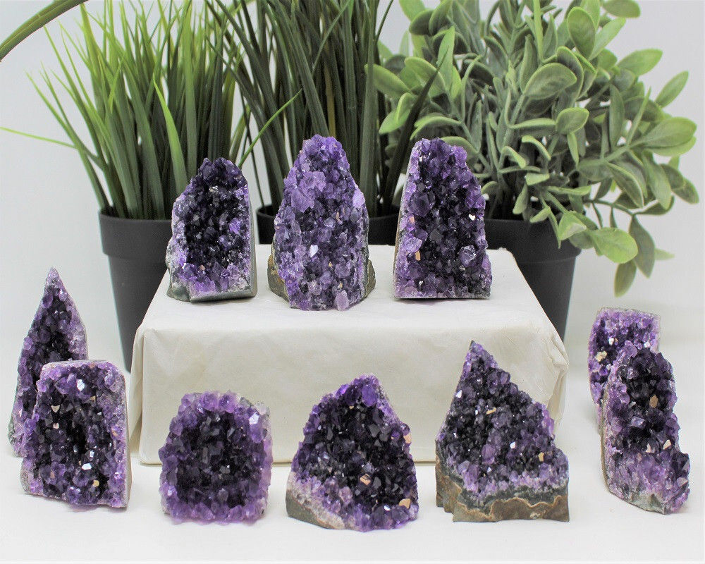 80-100g Raw Amethyst Crystal Quartz Cluster Specimens (Home Decor, Ornaments)