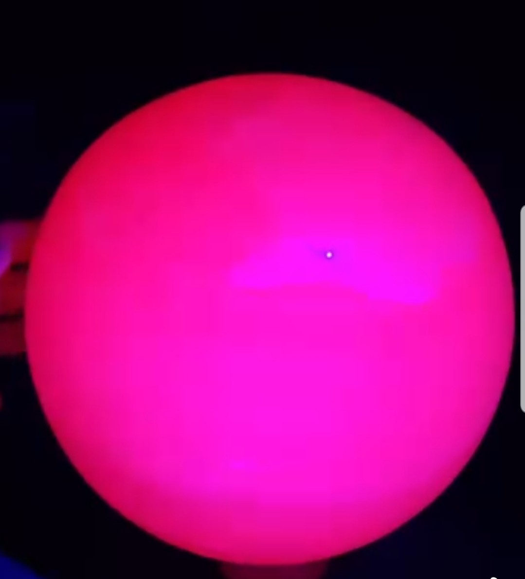 Fluorescent Pink Mangano Calcite Sphere UV Reactive Crystal Ball