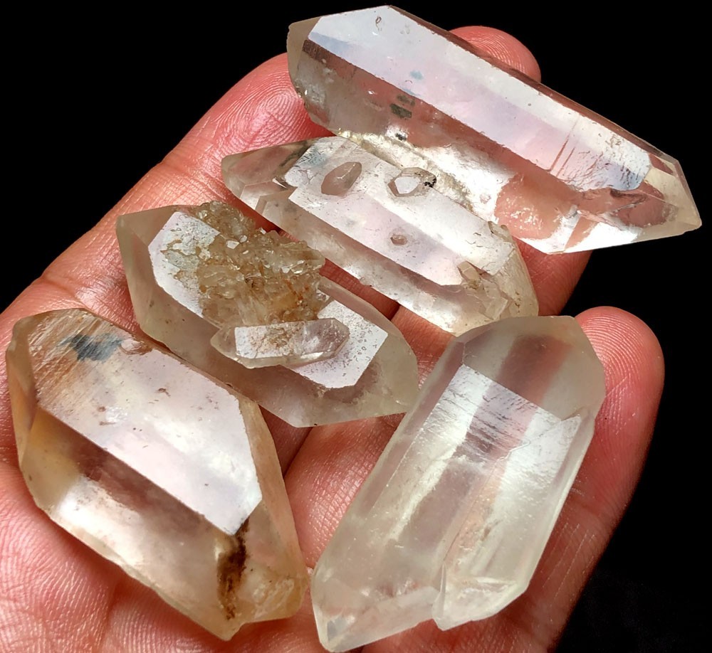 96g 5PC Himalayan crystal Natural Lemurian Quartz Lemurian Crystal Point DT t819
