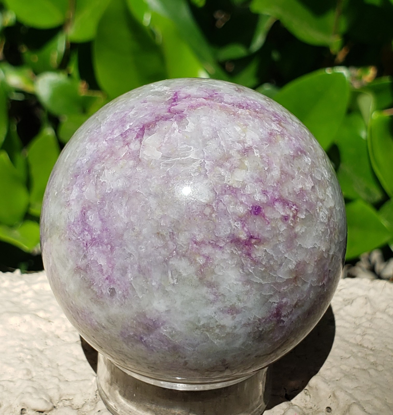 2″ Hackmanite Mineral Sphere Orb Ball STRONG UV, 181g or 6.38 oz