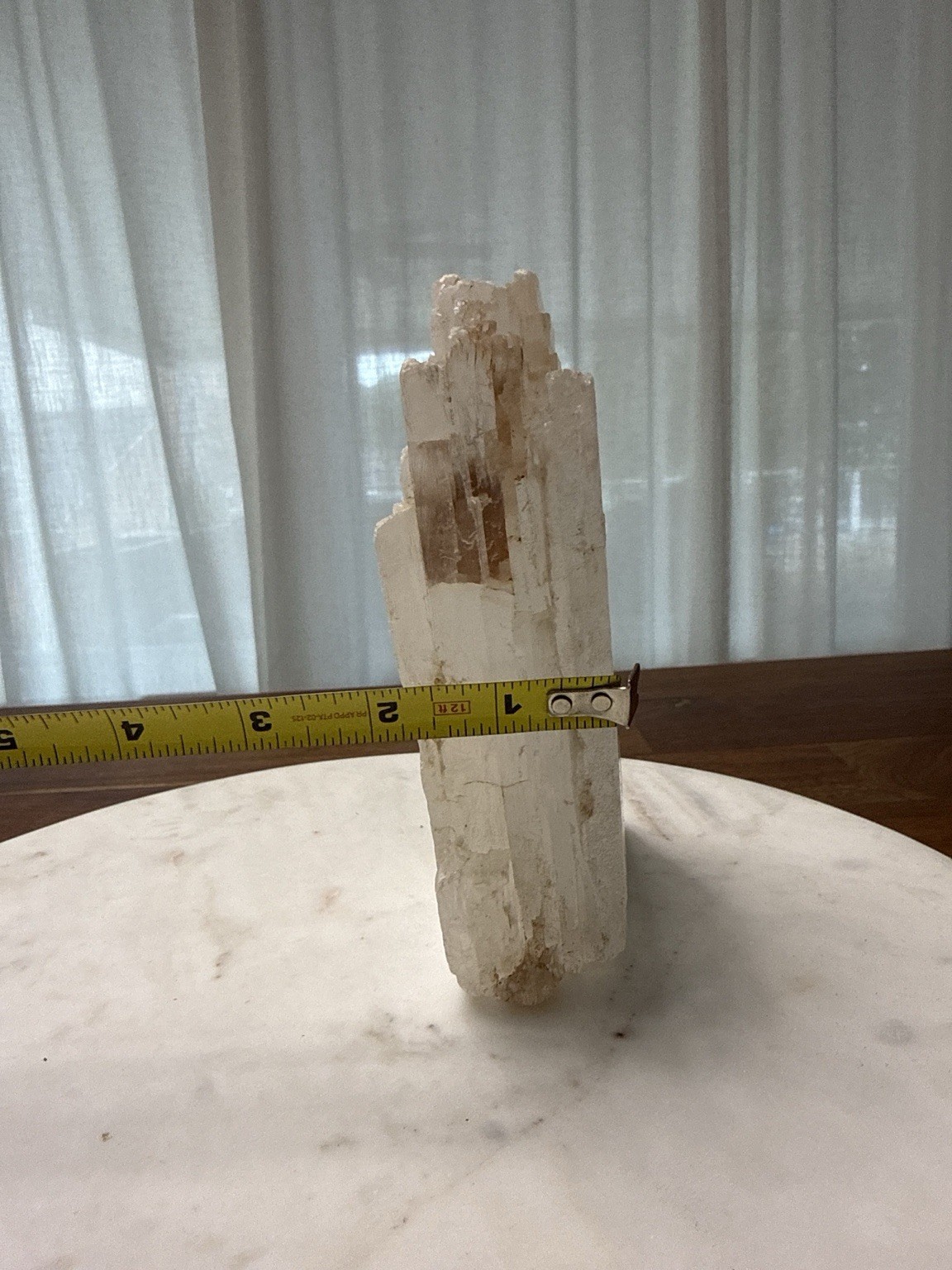 Large Clear/White Selenite Gypsum Crystal Slab Specimen 2 lb 13.5 oz 7 in
