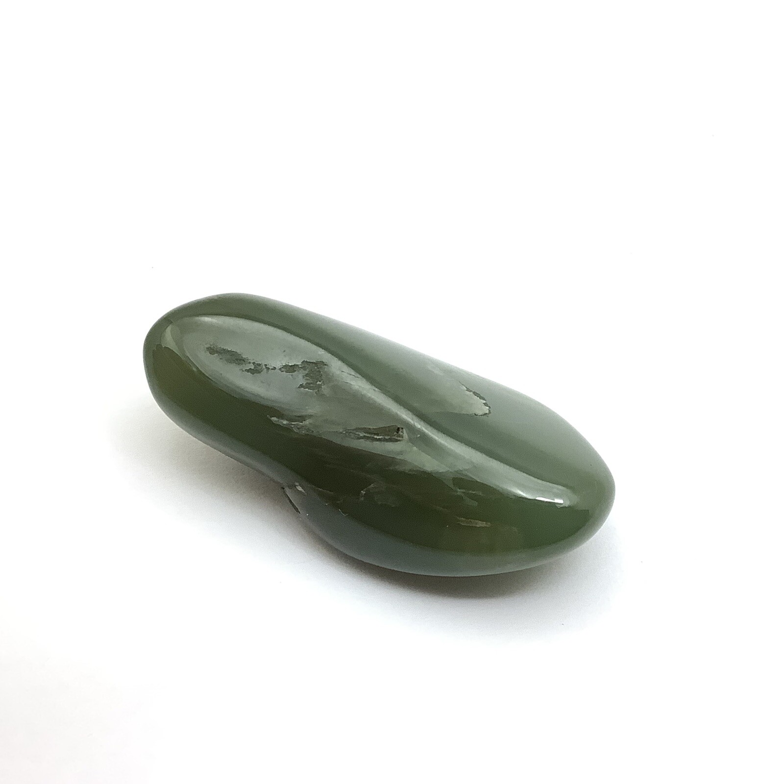 Siberian Jade Pebble Primo Green Polish Nephrite Jade Stone Specimen Siberia 15g