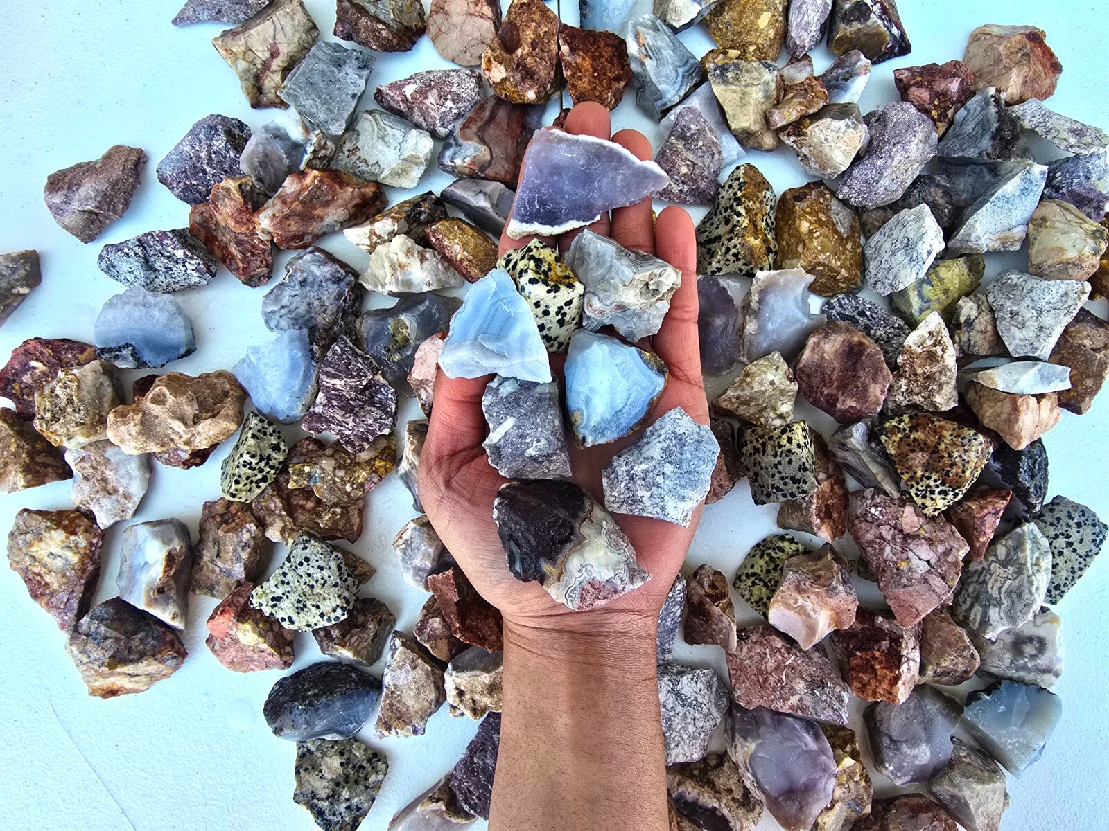 Mexico Crystals Mix Raw Rough Stones Bulk Lot for Tumbling Healing Collecting