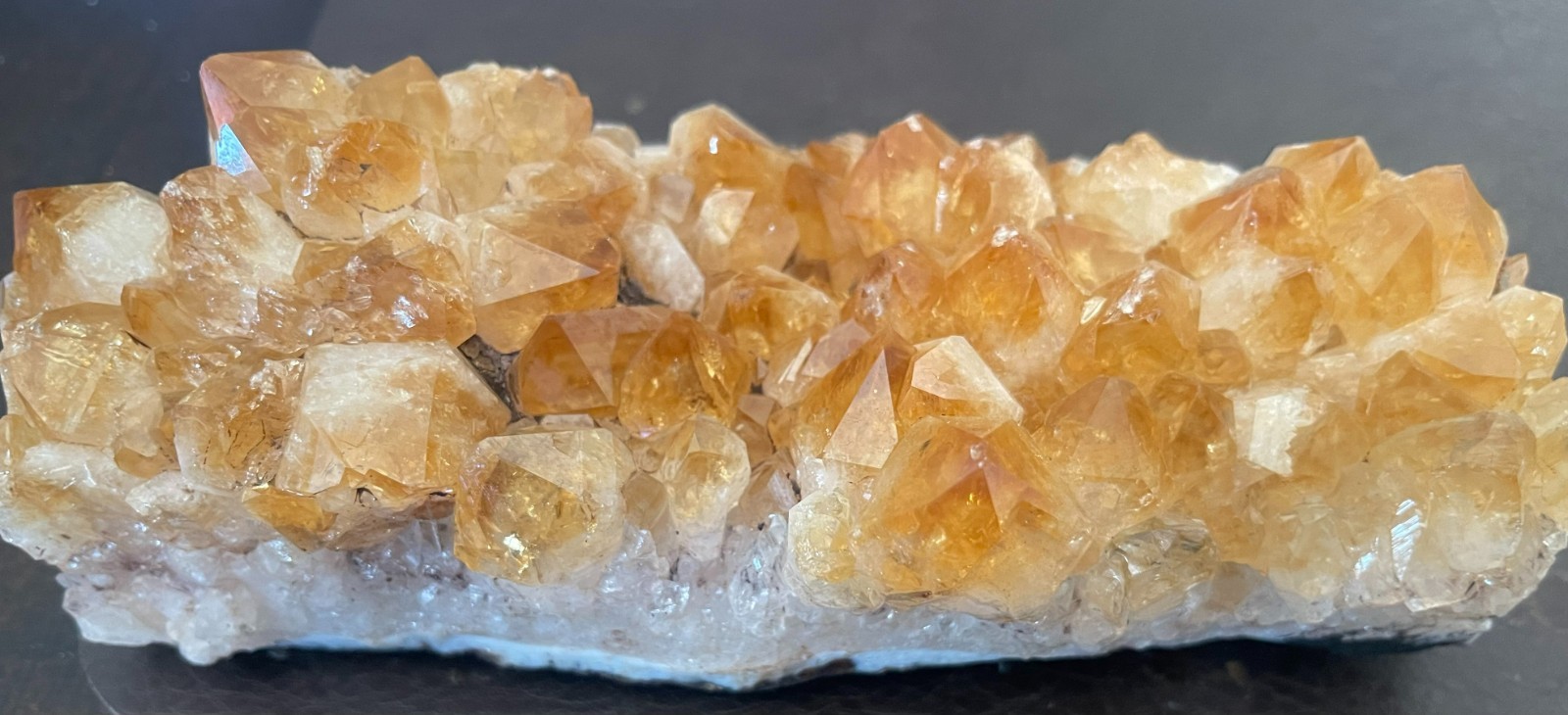 Citrine Crystal Geode Cluster free form 5 lbs. Beautiful! Sparkle Free Shipping