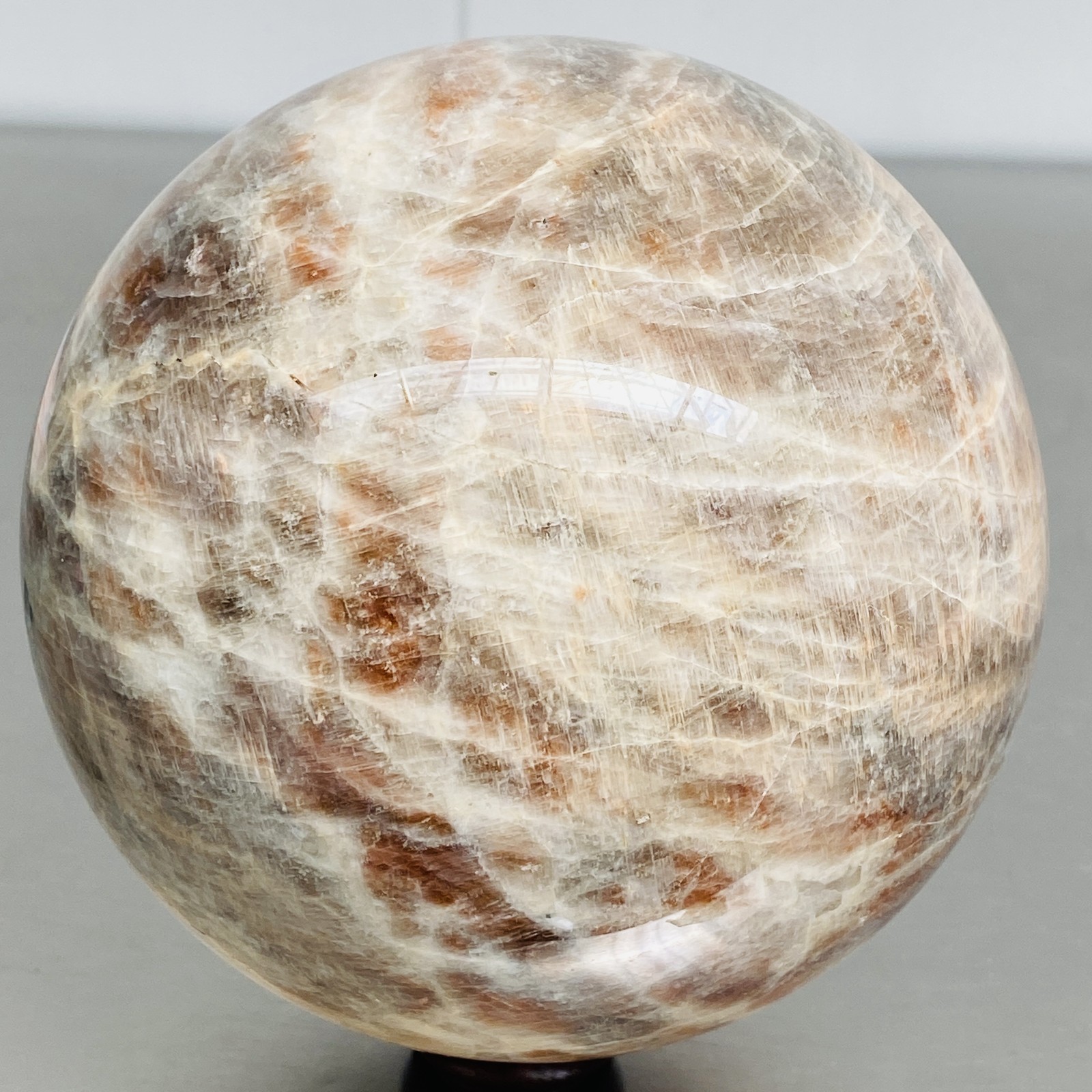 Natural Gray moonstone sphere quartz Crystal ball Healing 3720G (8.2LB)