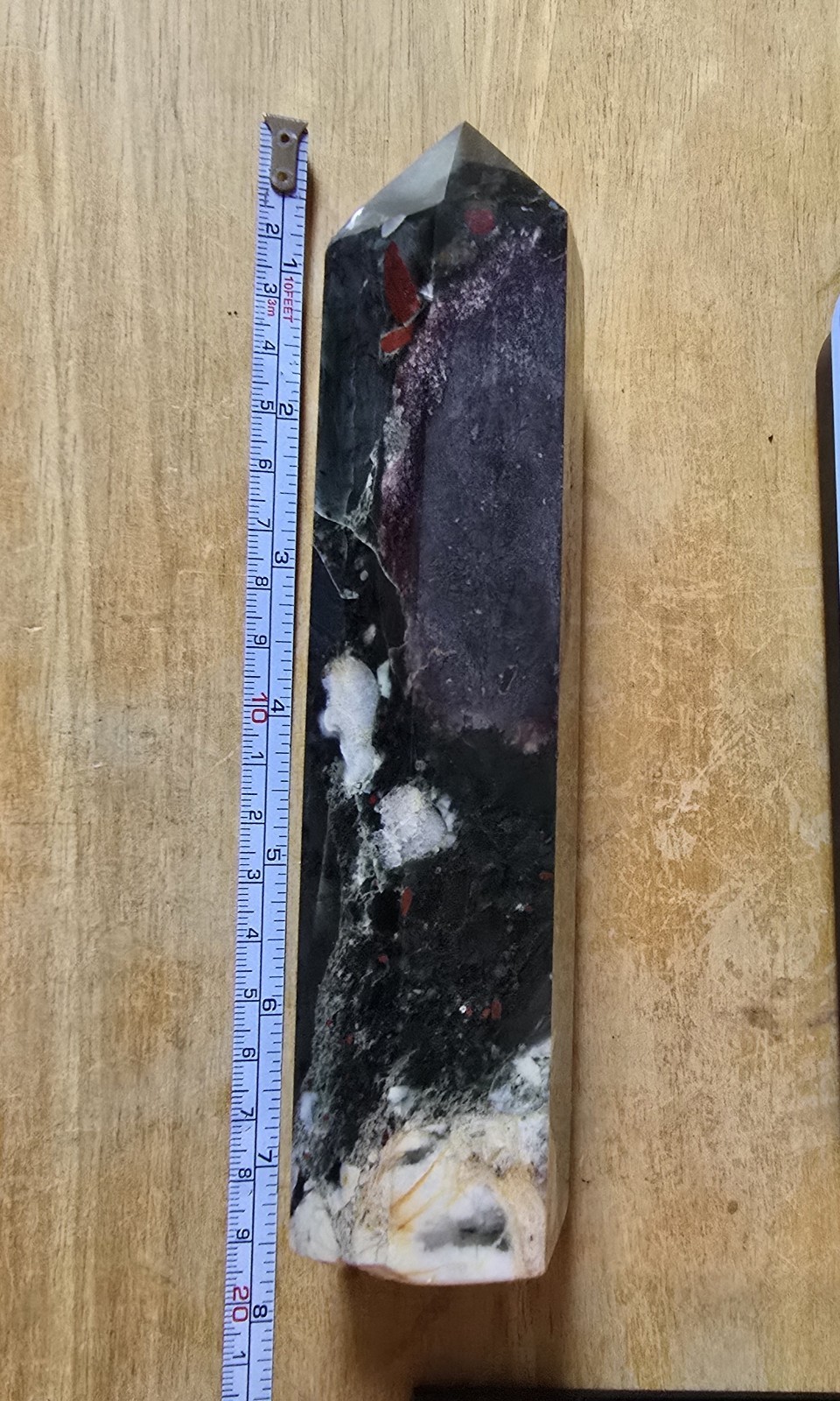 African Bloodstone Crystal/Stone Point Tower Obelisk 1 Lbs 5.2 Oz