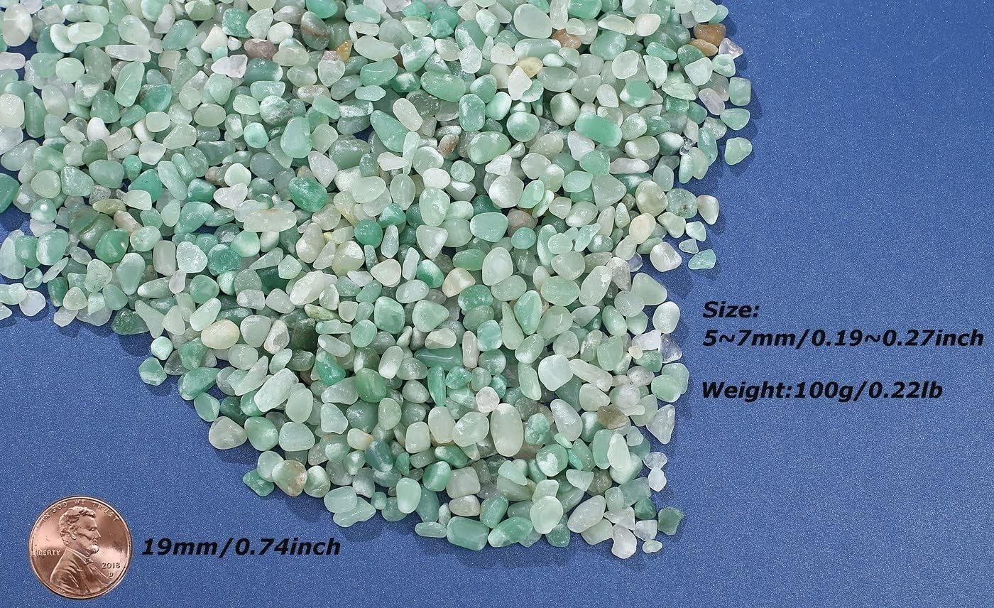 Versatile 100g Green Aventurine Crystal Chips for Vase Filler & Feng Shui Decor
