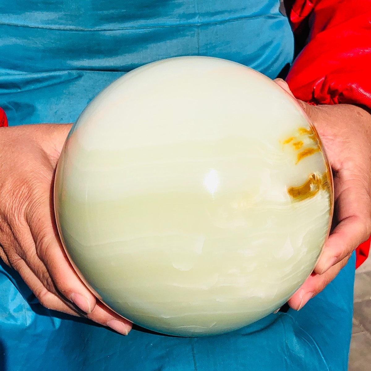 4900g Natural Afghan Jade Chakra Quartz Sphere healing ball Specimen