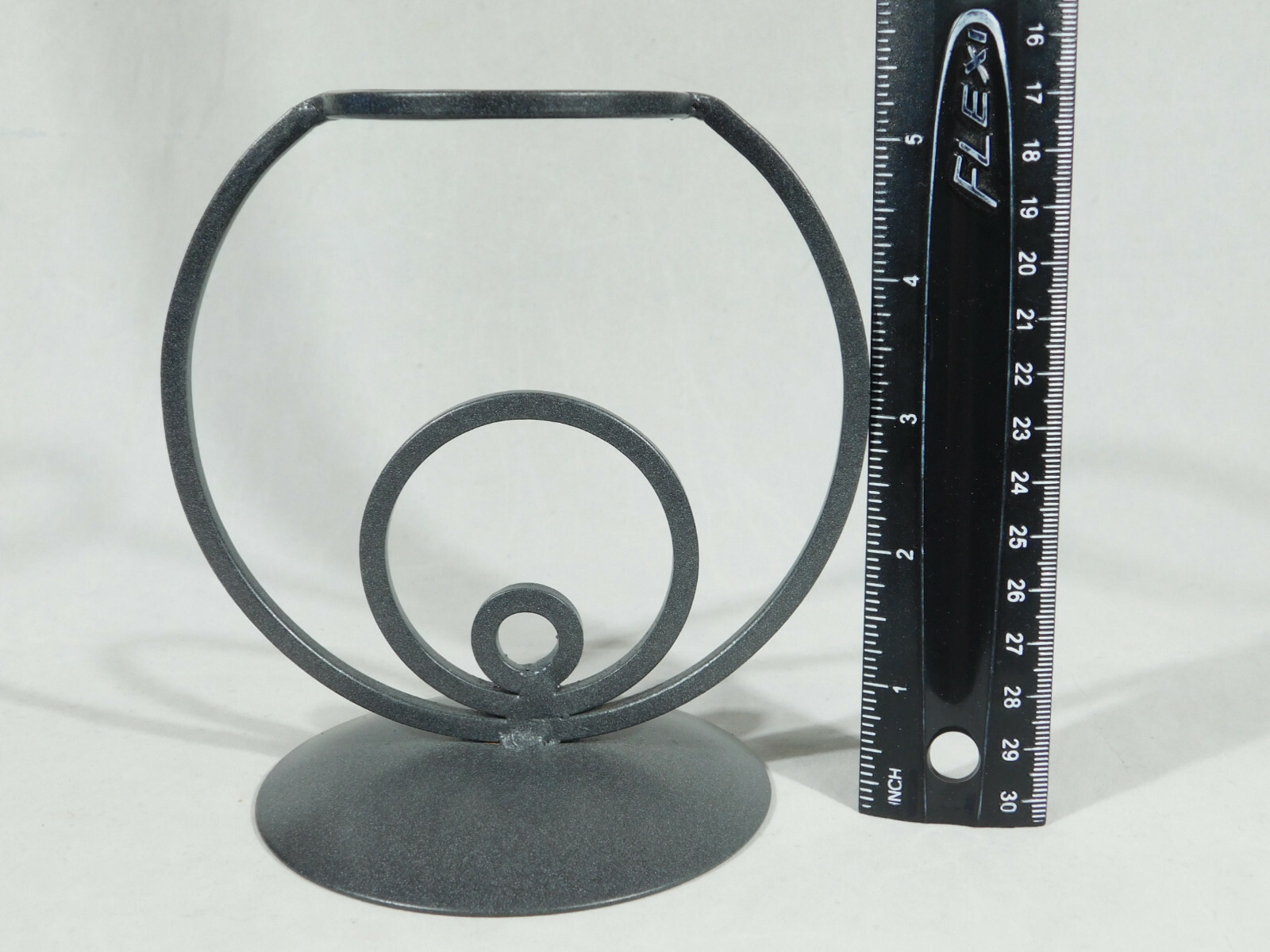 Sphere Display Stand Metal Modern Design Medium Size Dark Silver
