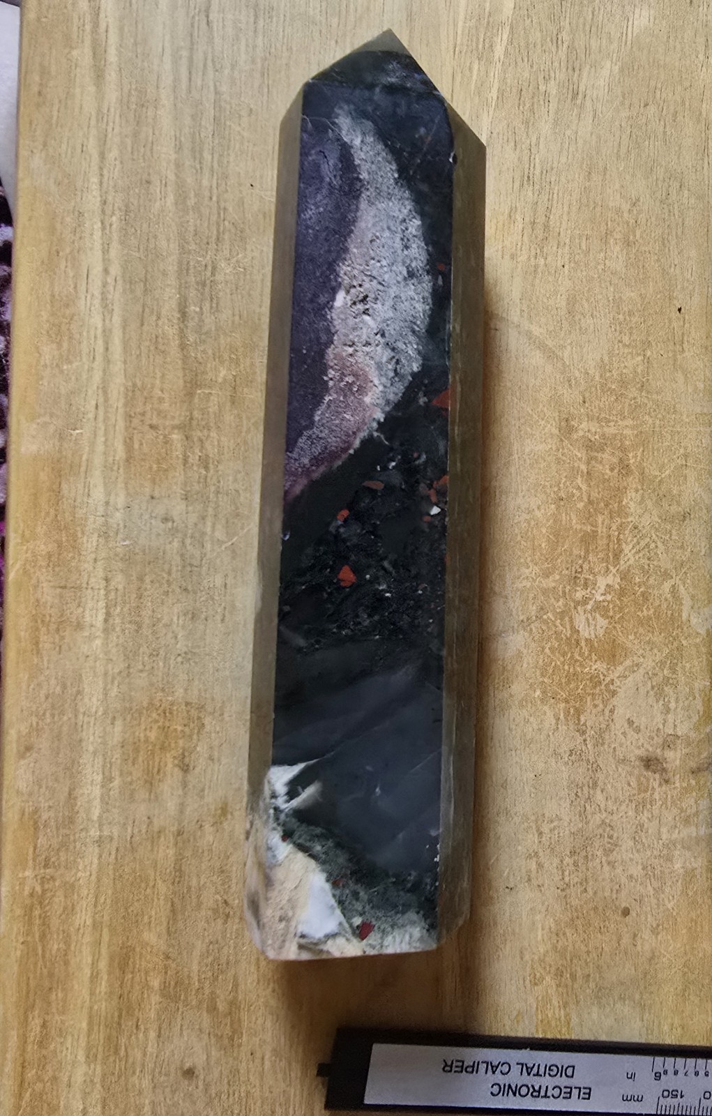 African Bloodstone Crystal/Stone Point Tower Obelisk 1 Lbs 5.2 Oz