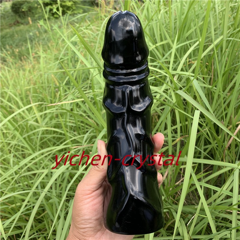 8″+ Large Natural Obsidian Quartz penis skull hand carved crystal reiki gift 1pc