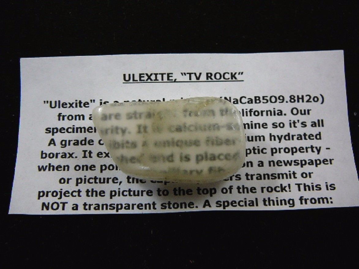 (r33-43) 1-5/8″ Ulexite stone Mineral TV rock Boron, CA from borax mine specimen