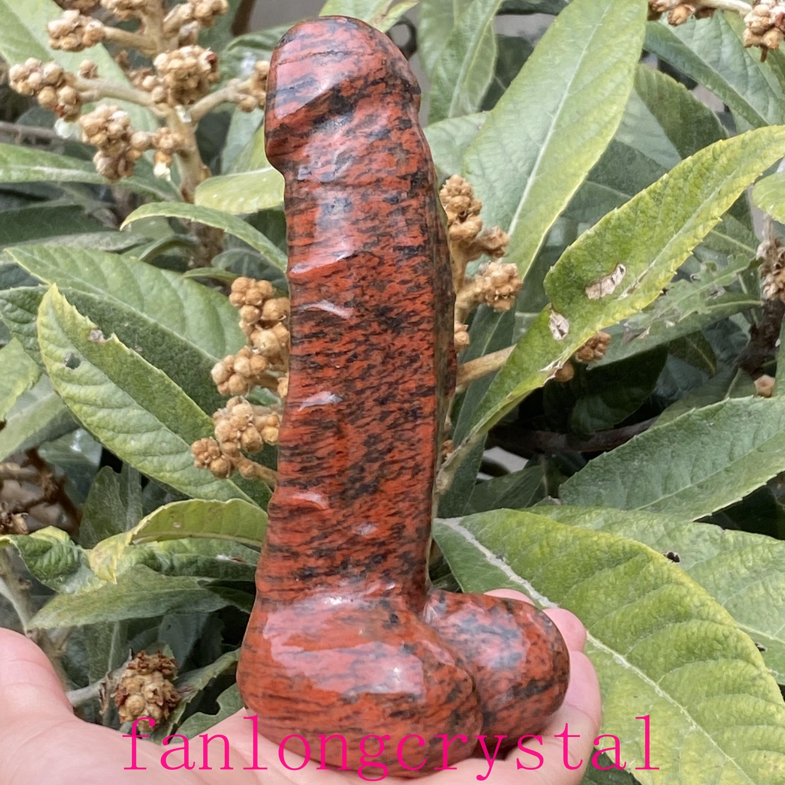 6in Wholesale Natural Red llanite male penis Quartz Crystal Carved Figurines 1pc