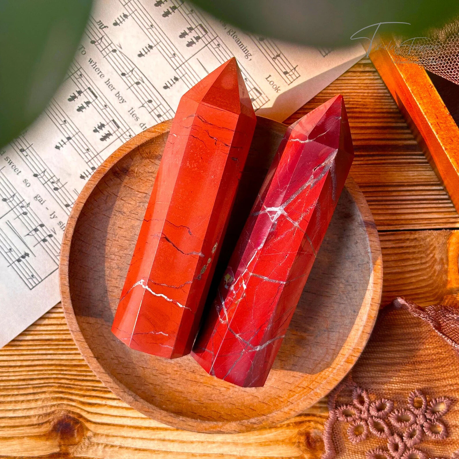 3.15″-3.54″ Natural Red Jasper Crystal Tower Healing Crystal Obelisk Energy Gift