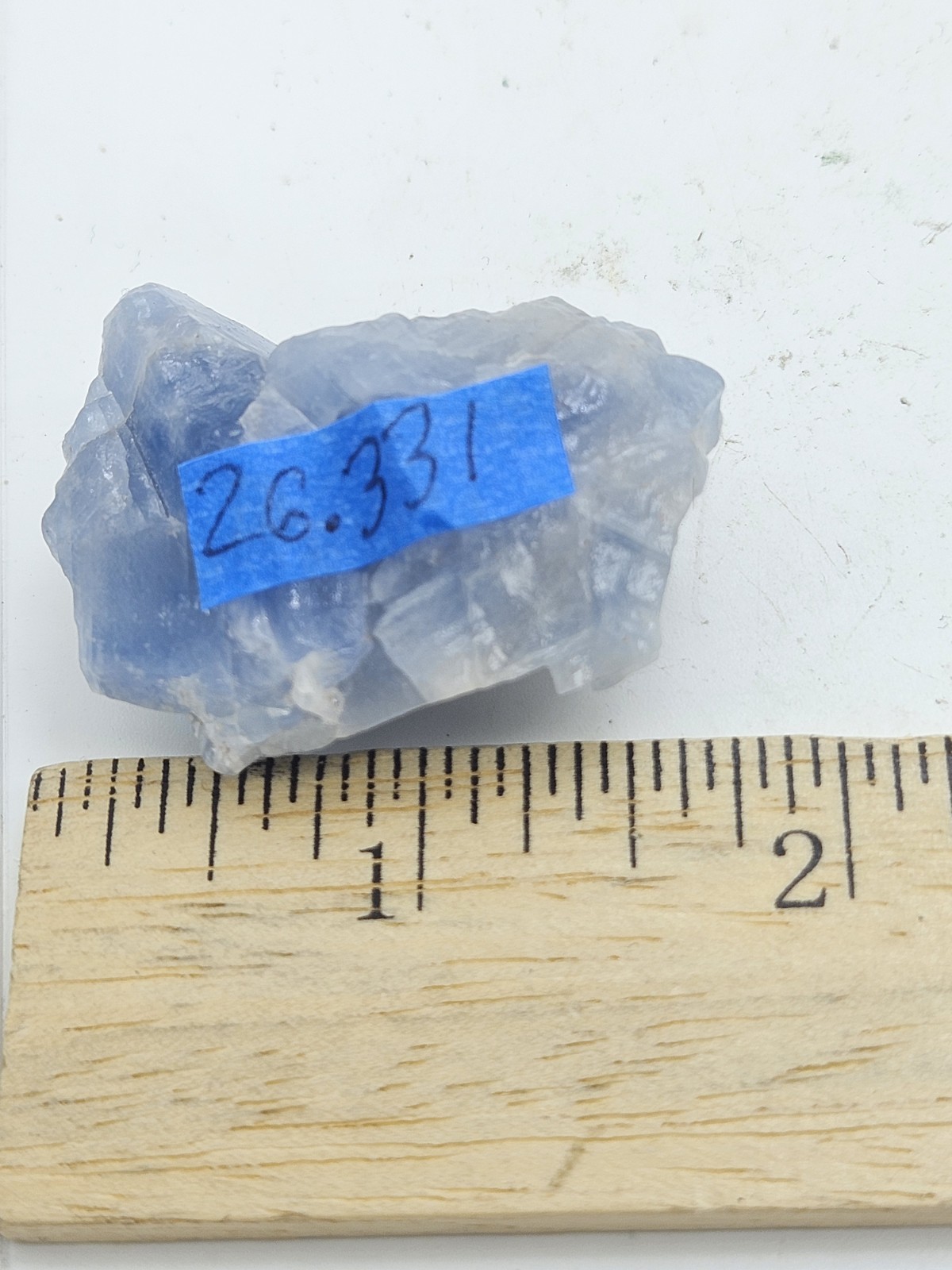 Natural Blue Calcite Raw Stone – Large Unpolished Sky Blue Crystal Chunk