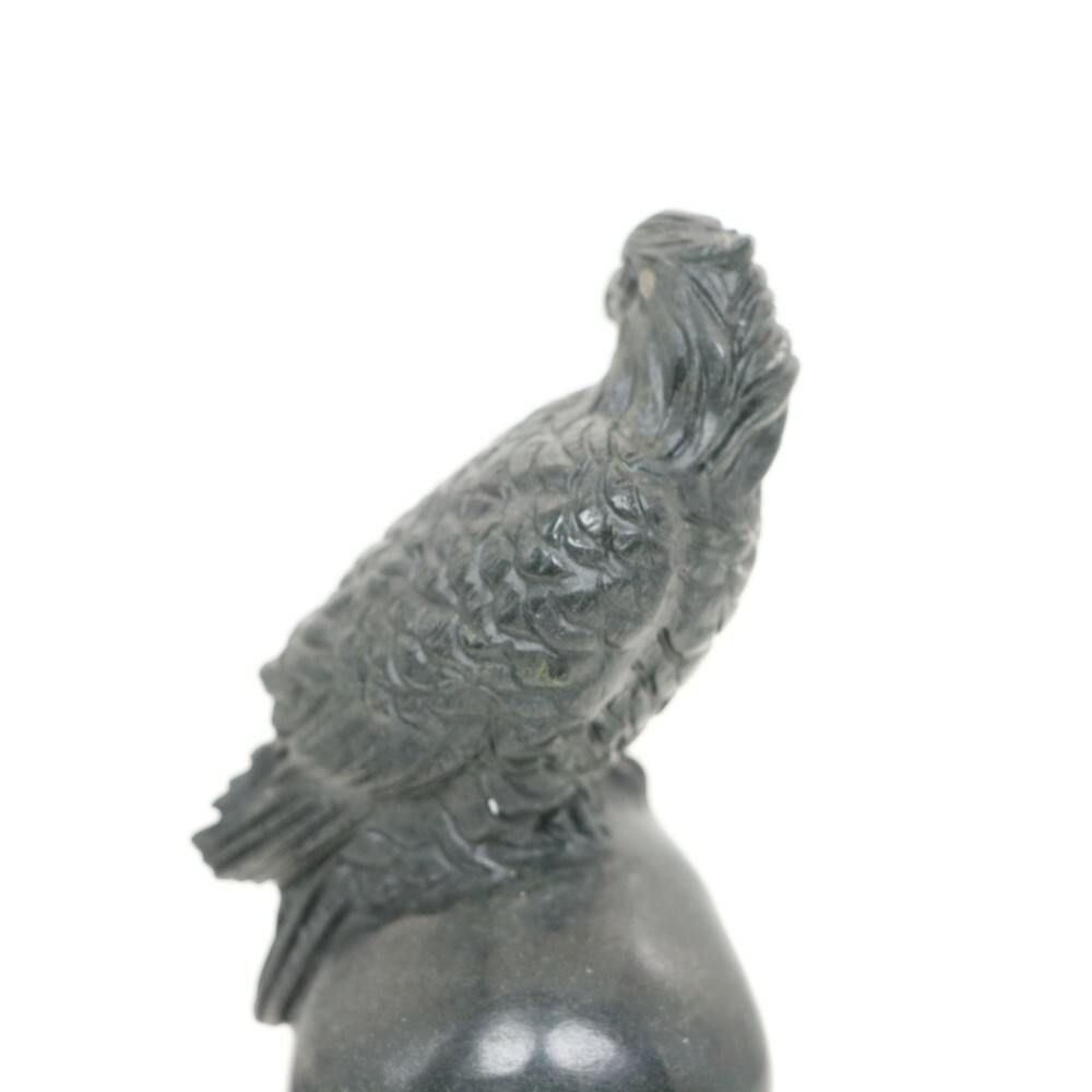 Height 3.4″ PLUM FLOWER STONE Carved Eagle Crystal Skull Crystal Healing Reality