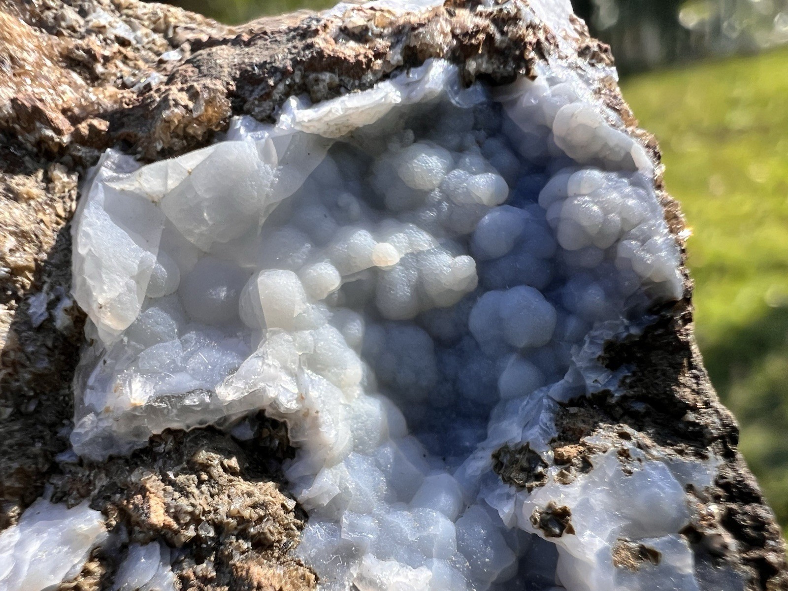 Botryoidal Blue Chalcedony Vug – Gleichenberg, Austria – 165 Grams