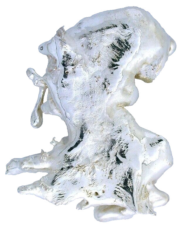 63.7 Gram 2.25 Oz 1 9/10 x 1 1/2 x 1/2 Inch Casted Silver Nugget EBS1373W/51624