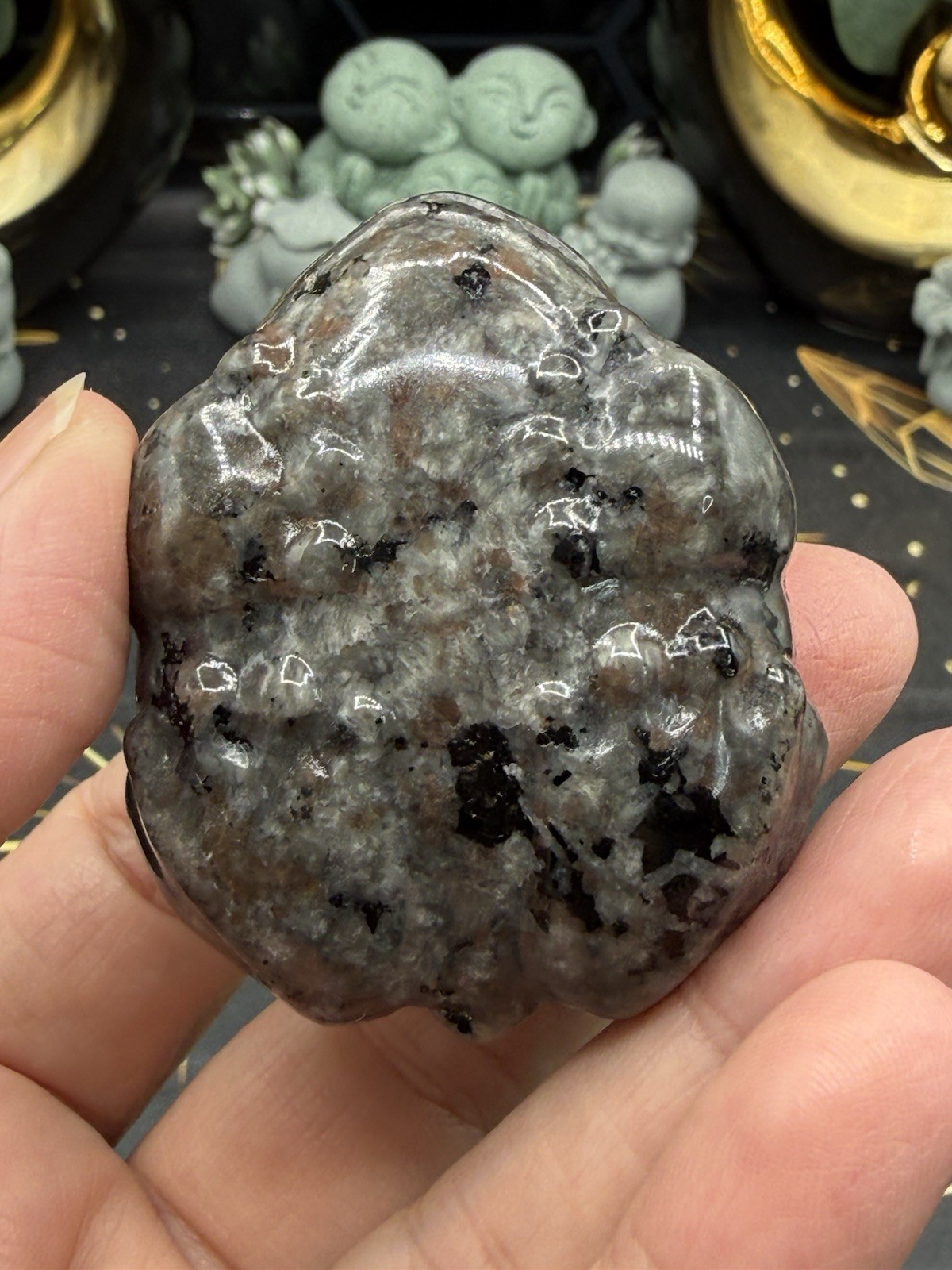 Natural Emberlite Carved Toads Super Cute Free shipping