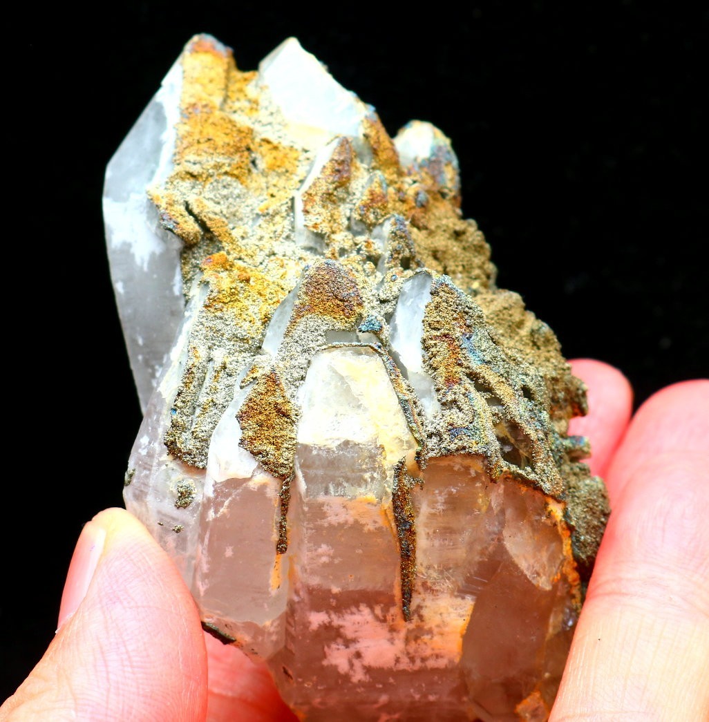 202.5g Natural purple Cubic fluorite Seven-color pyrite mineral specimen