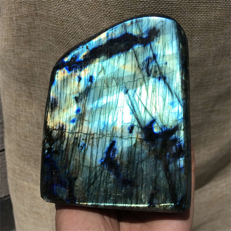 1.27kg Natural Labradorite Quartz Crystal Spectrolite Mineral Reiki healing