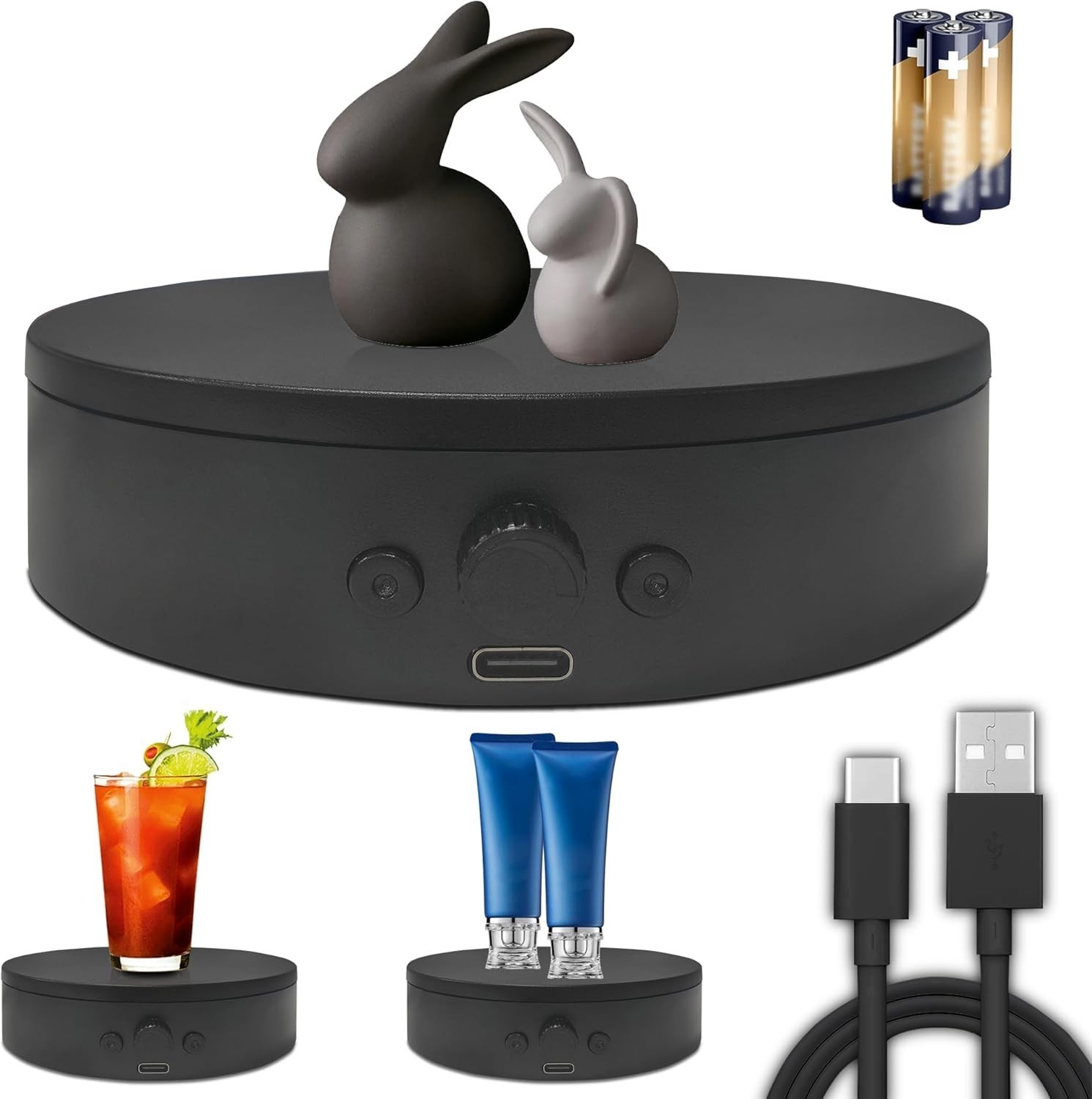 Rotating Display Stand Switch Direction Spinning Platform Adjustable Speed