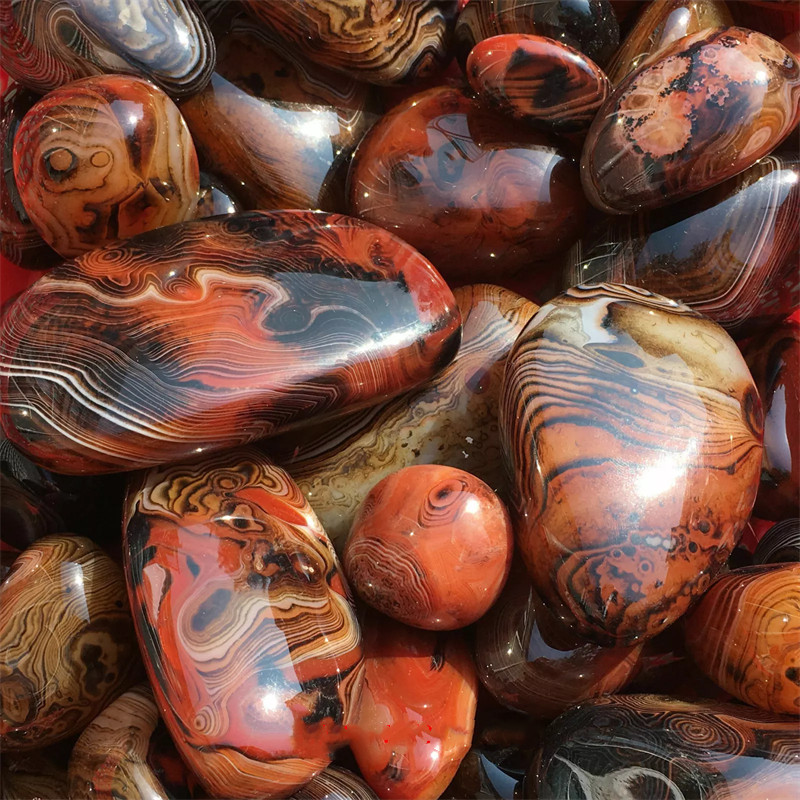 1/2LB Madagascar Crazy Lace SILK Banded Agate Polished Specimen healing Random