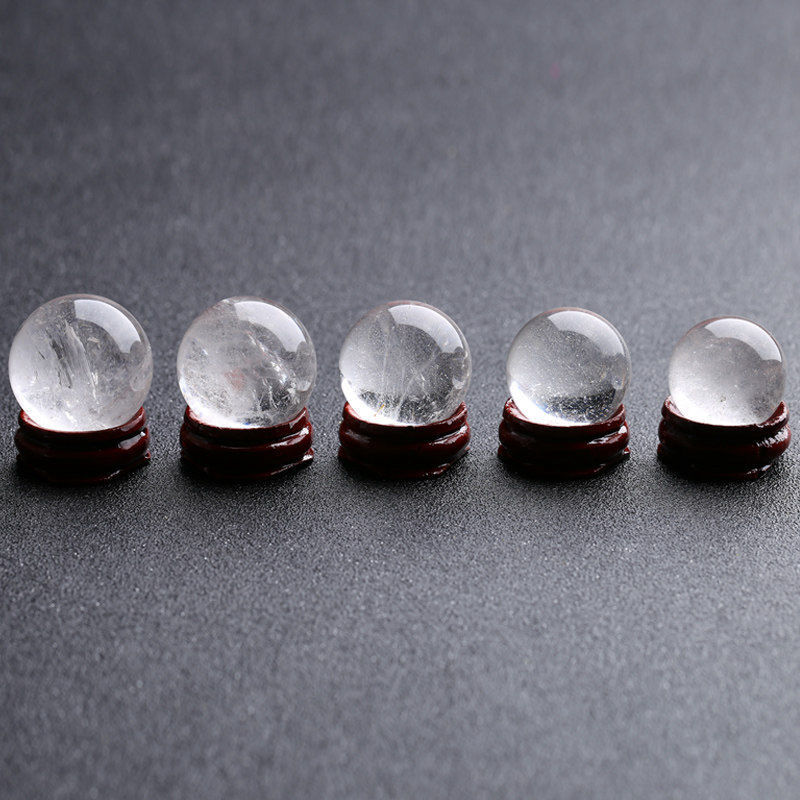 40mm Natural Clear Quartz Crystal Sphere Stone Chakra Healing Energy Ball + Base