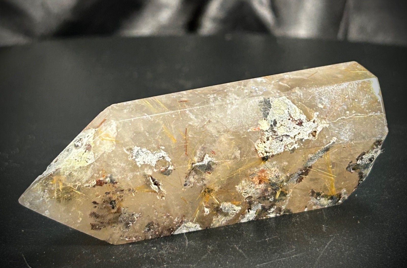 2.96″ Gold Rutilated Lodolite (Garden) Quartz Freeform 2.6oz (72 grams)