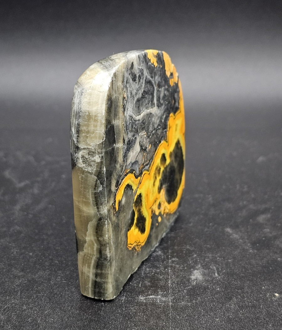 Bumblebee Jasper with Eyes Freeform Standup Display Piece Rare – US Seller R