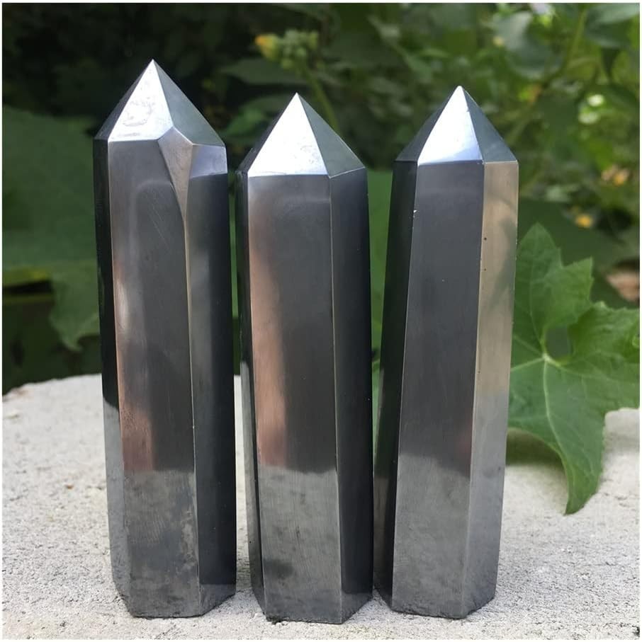 Natural Hematite Tower Point Healing Obelisk Crystal Mineral Specimen Home Decor