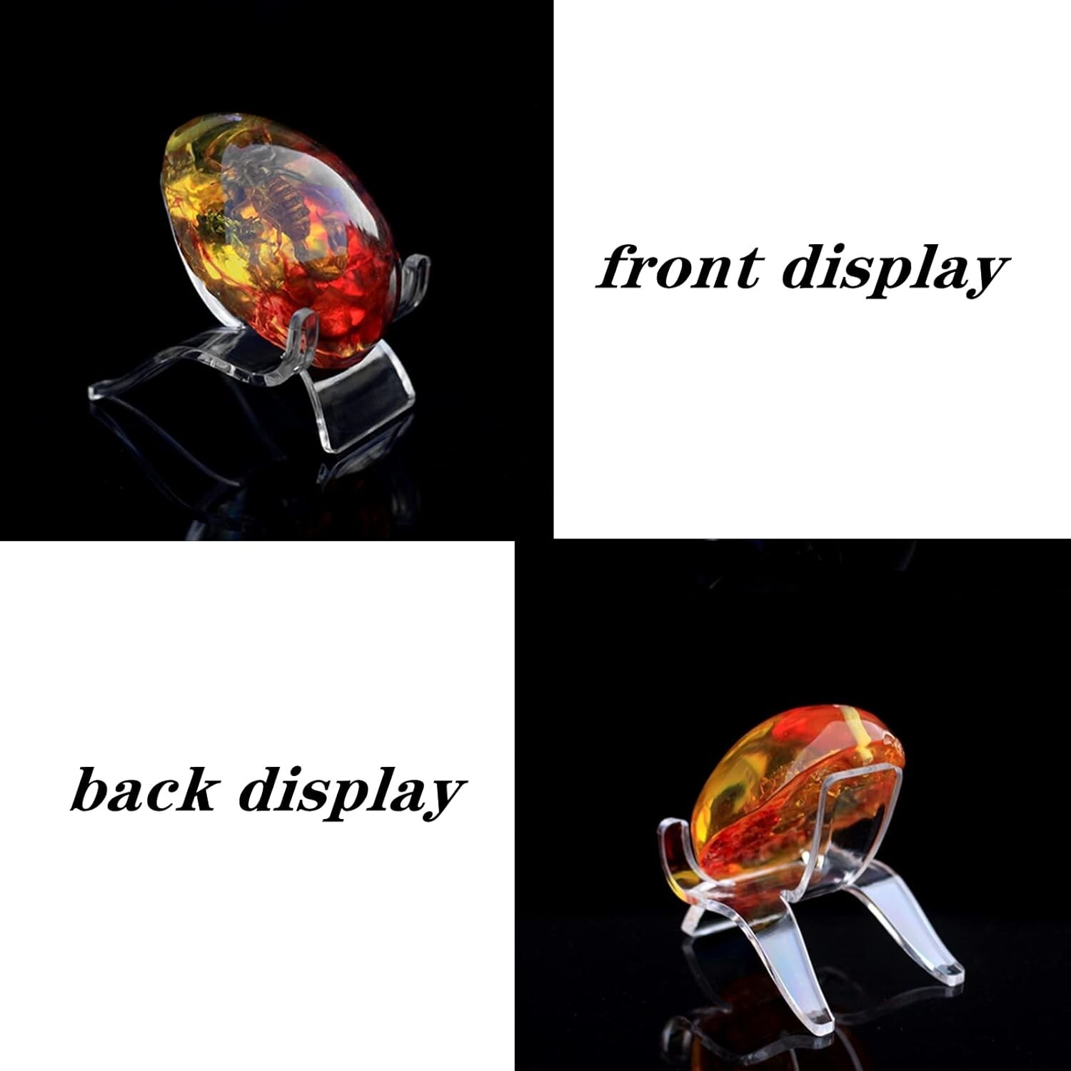 30 Pcs Crystal Stand Rock Holder Display Pedestal Easel for Mineral Rocks Coral