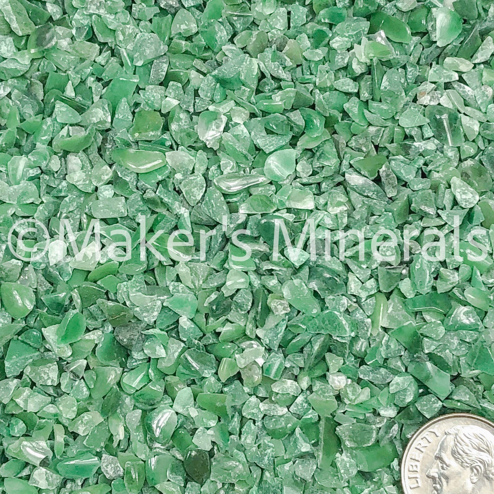Crushed Stone, Green Buddstone Chips, 2mm-4mm, Inlay, Terrazzo, Orgone, Resin