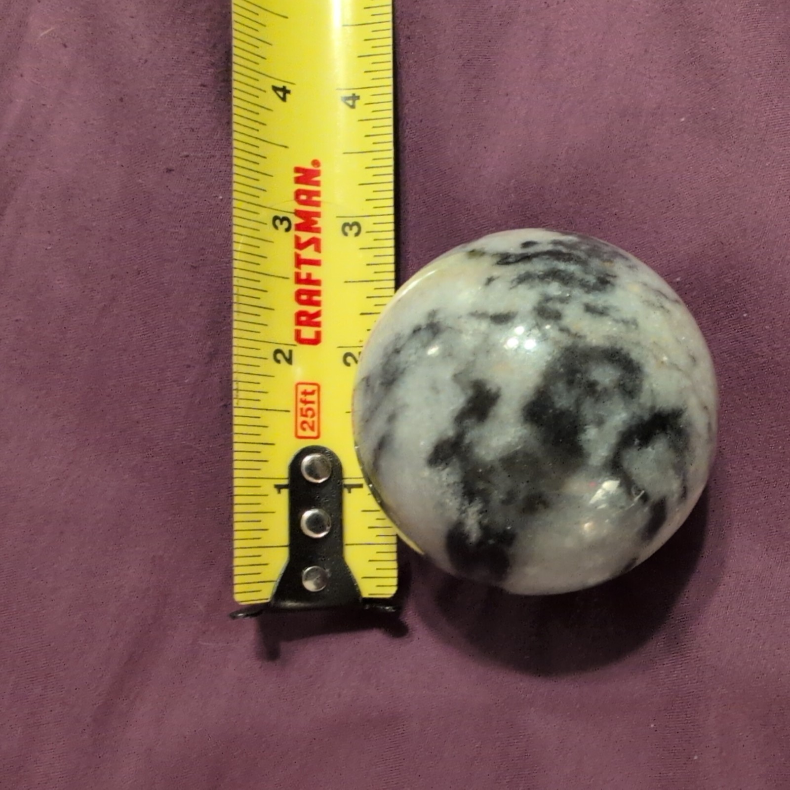 Charcoal and gray sphere 2.5 inch