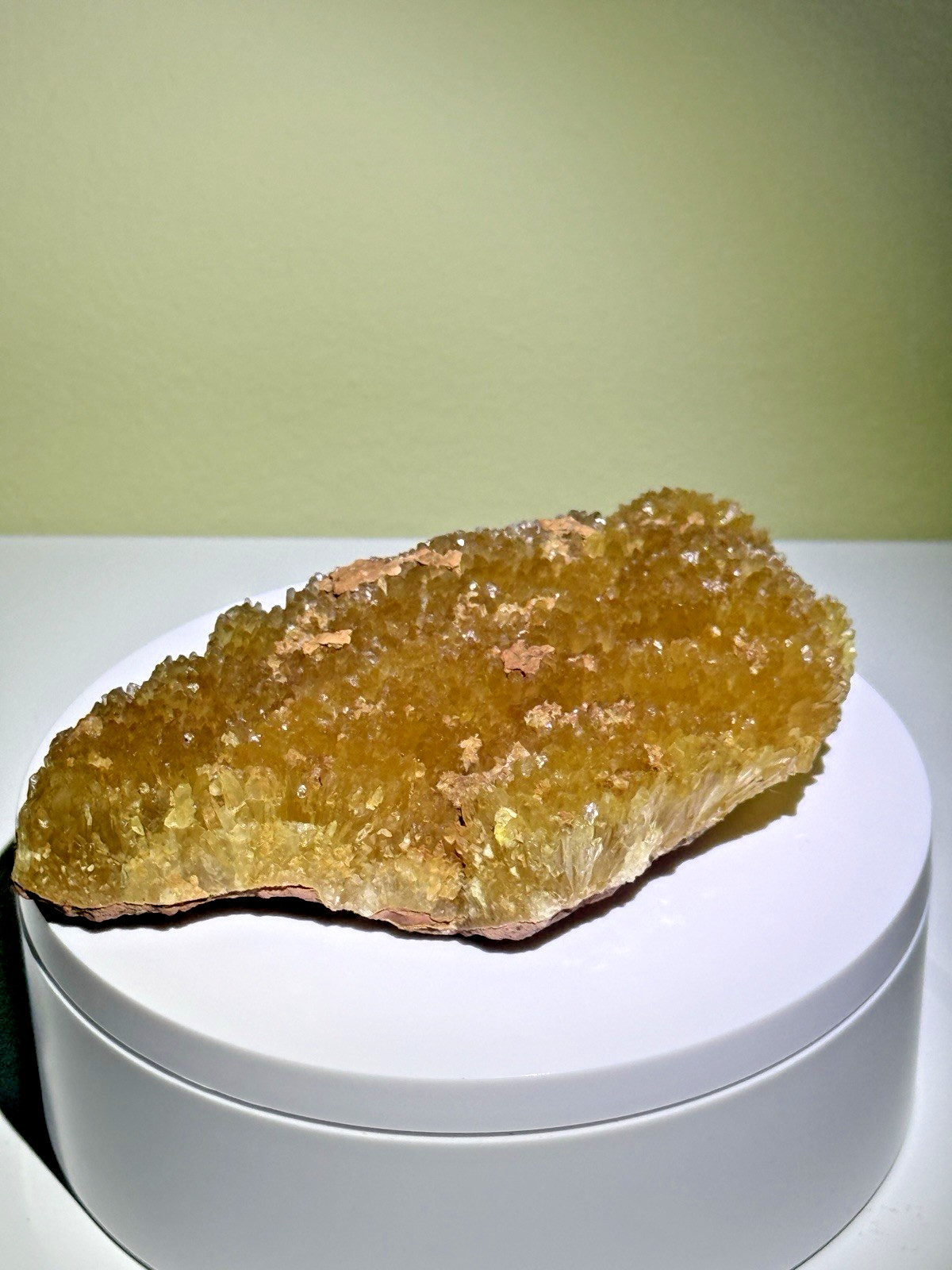 GOLDEN Fluorescent Orange Calcite Mineral Specimen – Morocco