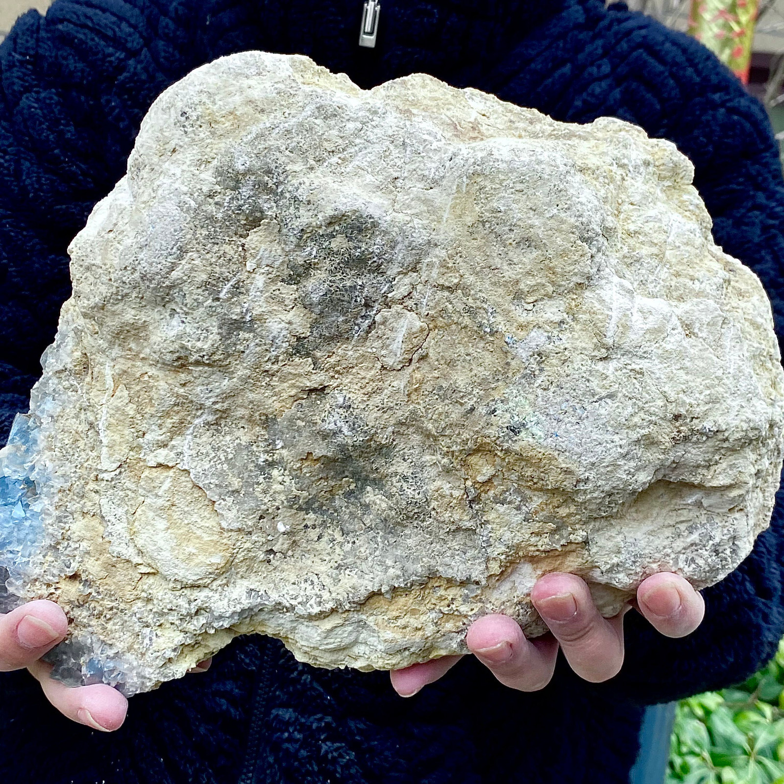 23.06LB Top natural blue crystal cave quartz crystal cave mineral specimens