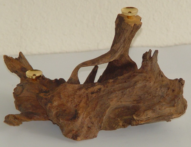 Natural Driftwood Sphere Stand Double Display Holder Crystal Ball Stand 8″
