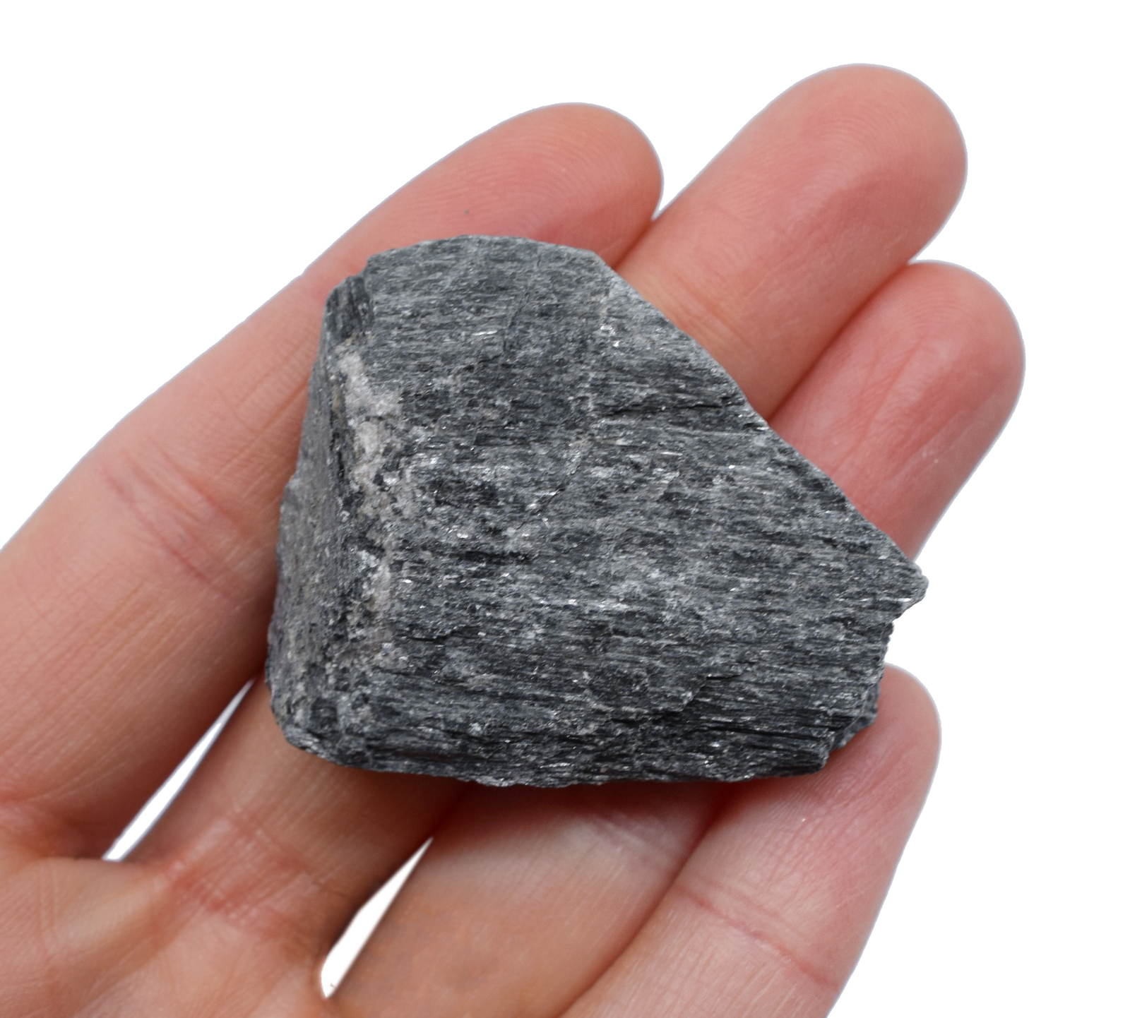 Raw Hornblende Amphibole Mineral Specimen, 1″ – Geologist Selected – Eisco Labs