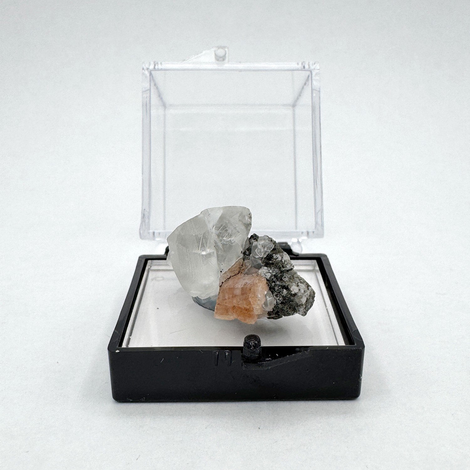 Calcite, Chabazite Thumbnail from New Jersey – Fine Mineral Specimen