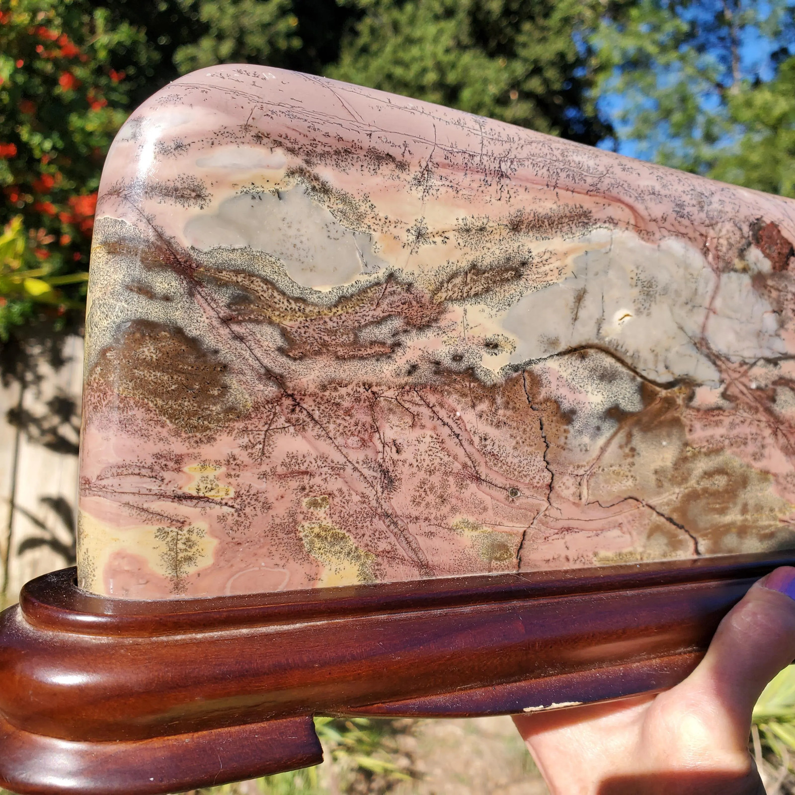 XL Picture Jasper Dendritic Pastel Display Crystal Statement Slab 2700 grams