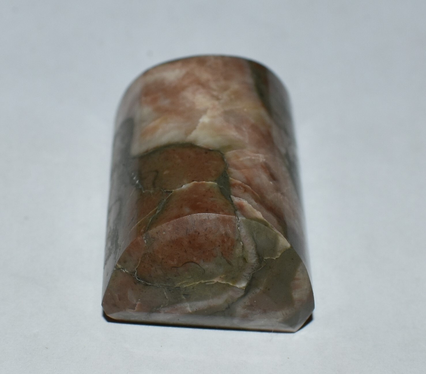 Jade Blue Ridge Specimen North Carolina USA Brown, Olive Green, Pink White Bone