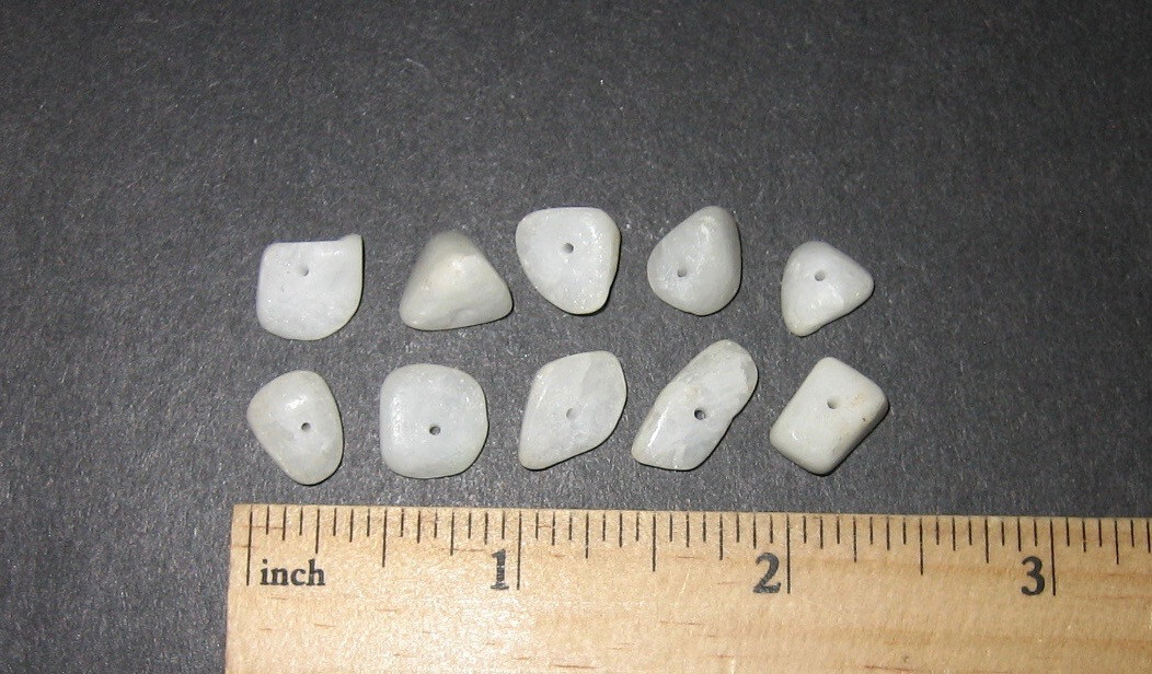 10 TUMBLED POLISHED NATURAL 10-15mm BARITE CRYSTAL STONE BEADS GERMANY 13.2g *1