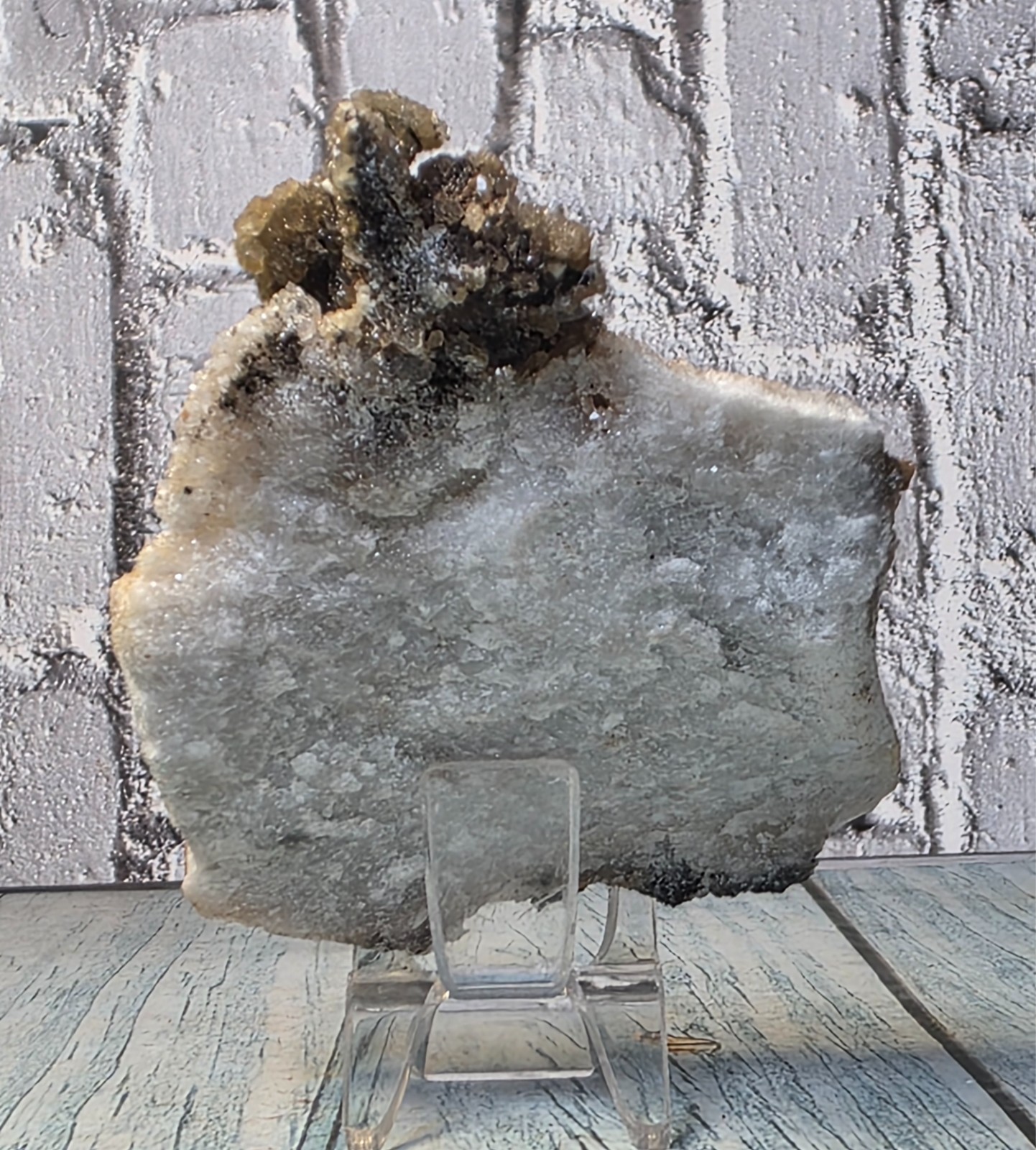 ✨ Druzy Smithsonite with Calcite Crystal Specimen – Mexico – 131g – 3.75” ✨