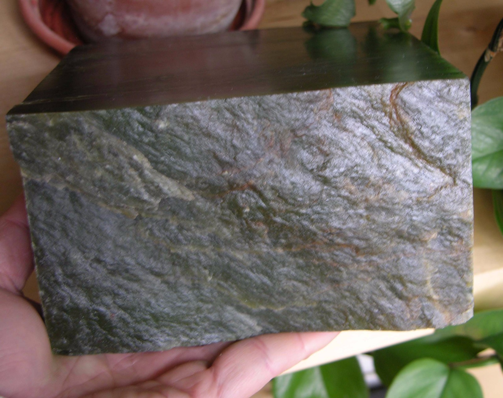7345g BC Canada 100% Natural Raw Rough Green Jade Block Chunk Specimen 15.44 lb