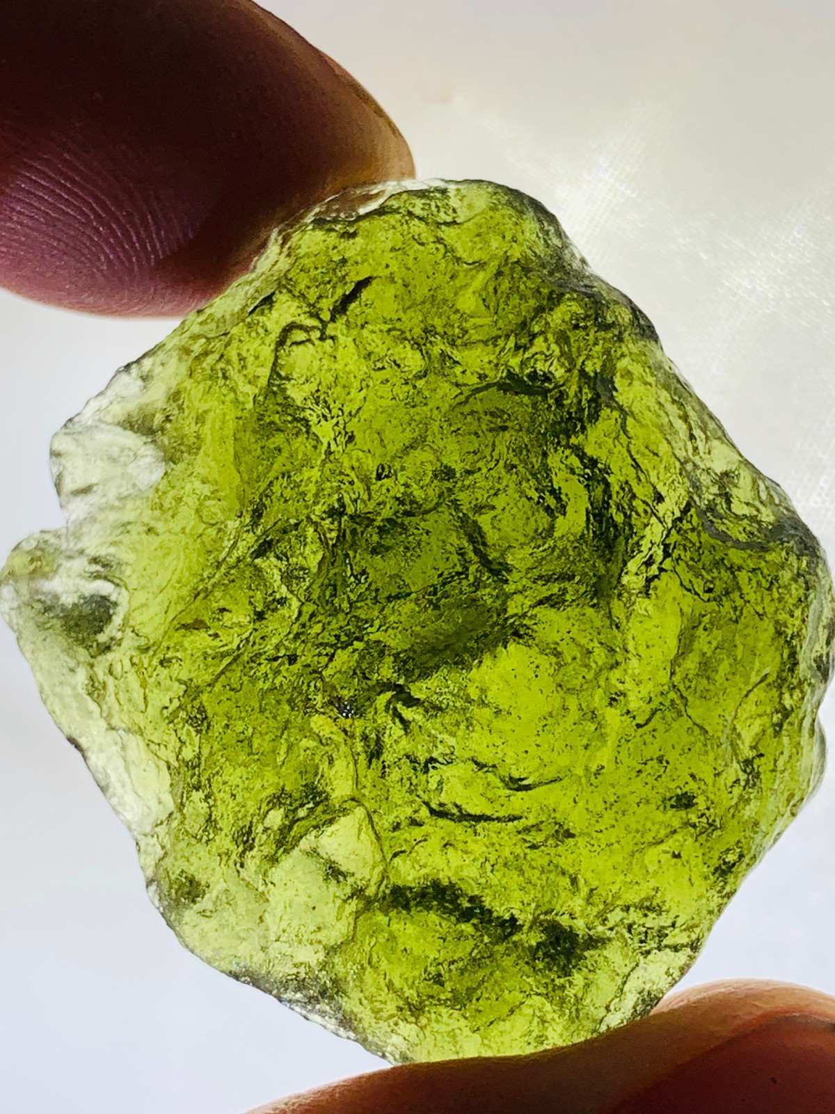 TOP Moldavite Raw Moldavite Crystal from Czech Republic PICcertificate 63CT