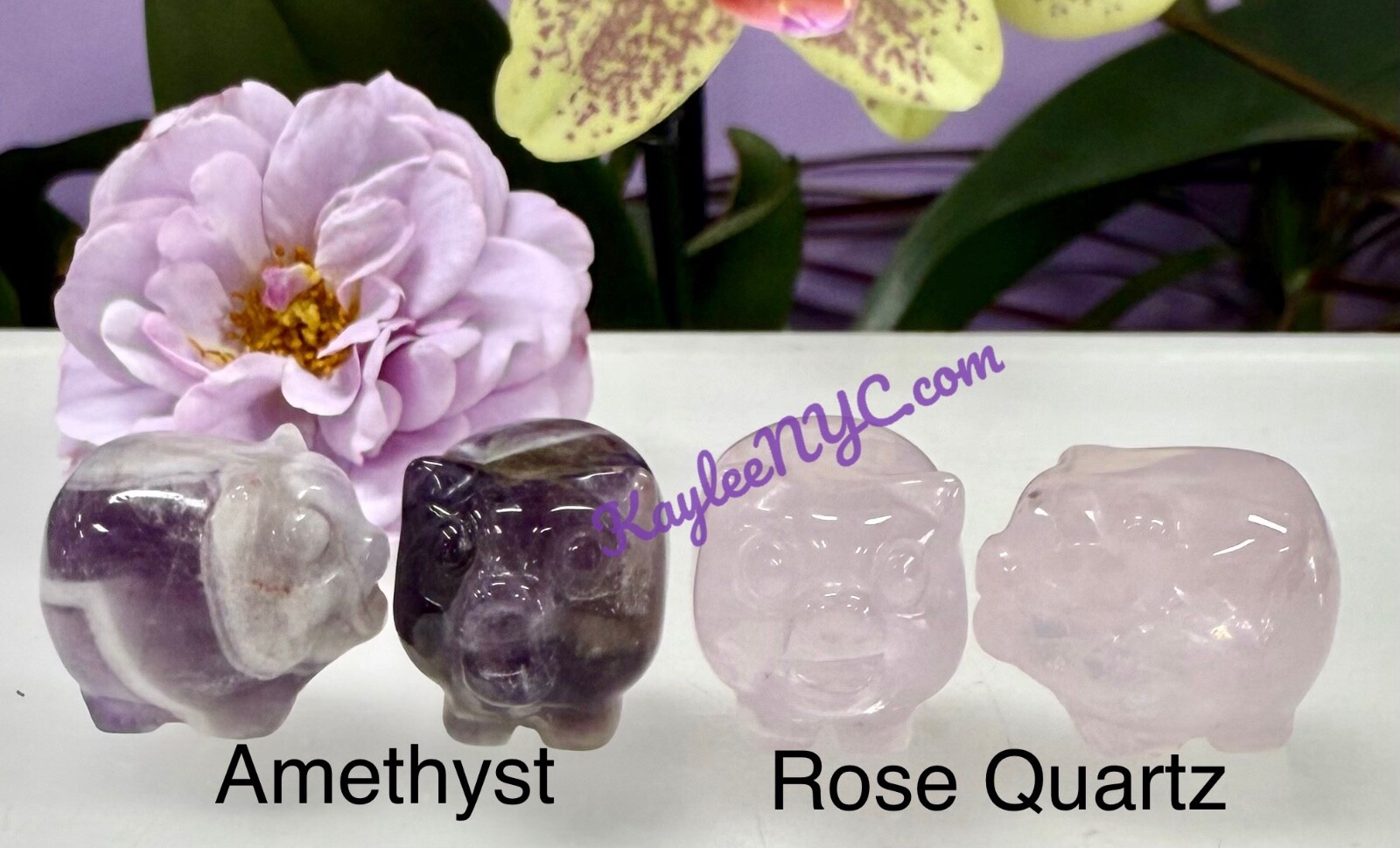 Wholesale Lot 12 PCs 1” Natural Crystal Pig Healing Energy